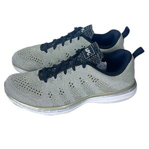 Lululemon APL Techloom Pro Knit Sneakers Womens 10 Gold Metallic Running Shoes